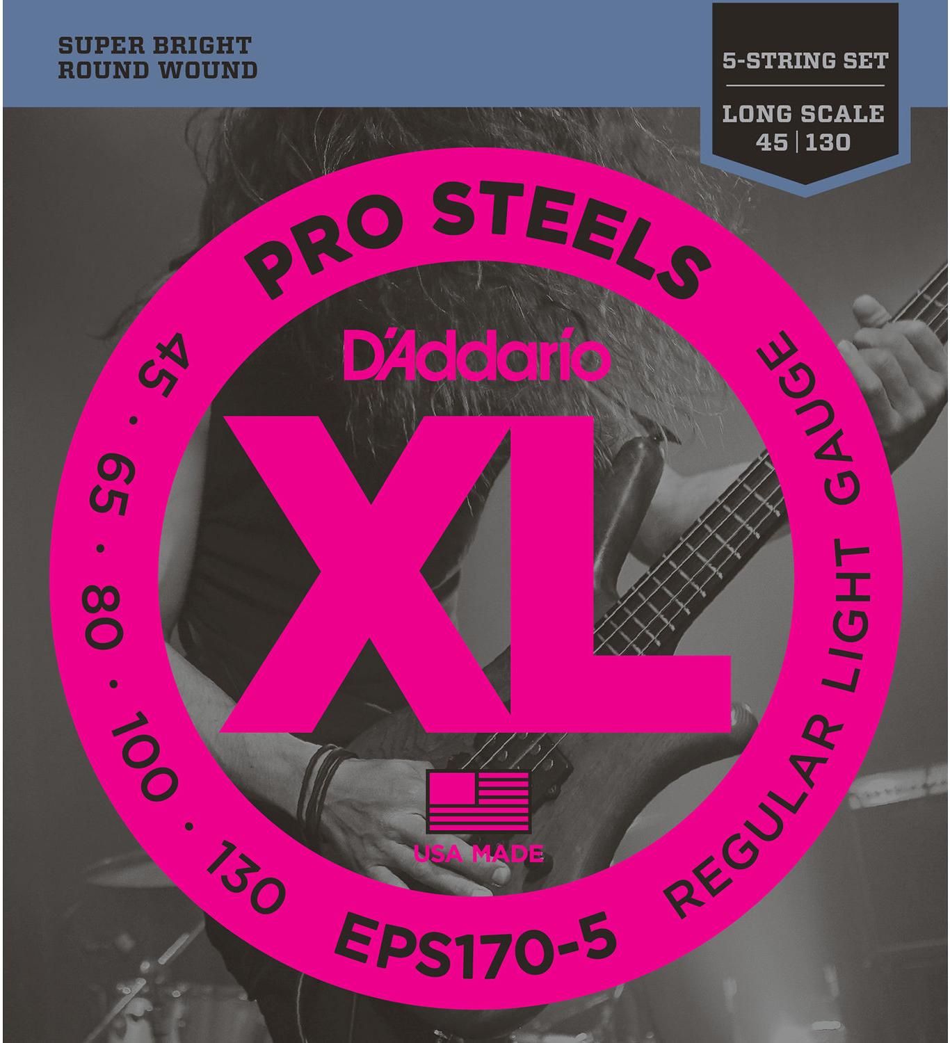 D'Addario EPS170-5 5-String Bass Strings (.45-.130)