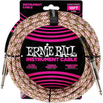 Ernie Ball 18' Braided Instrument Cable Straight/Straight - Emerald Argyle