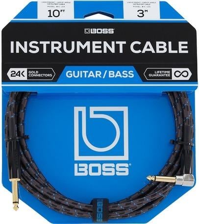 Boss BIC-10A 10ft 1/4 Cable Straight to Right Angle