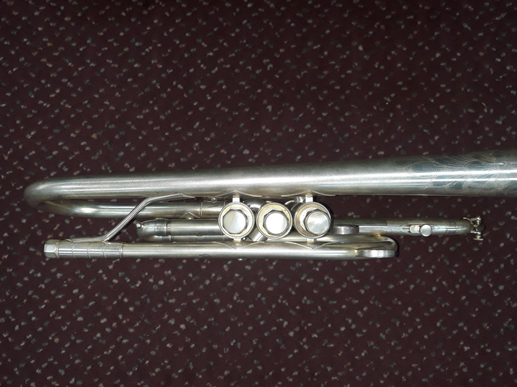 Used H.N. White 'King' Master Model Bb Cornet - Matte Silver-Plate 7