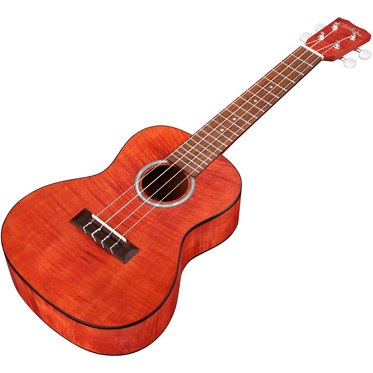 Cordoba 15-CFM Flame-Top Concert Ukulele - Rose Red 3