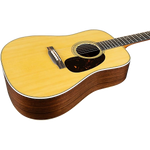 Martin D28 Standard Series Acoustic Guitar Natural With Aging Toner three-quarter front view