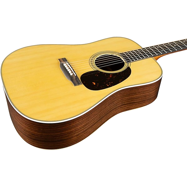 Martin D28 Standard Series Acoustic Guitar Natural With Aging Toner three-quarter front view