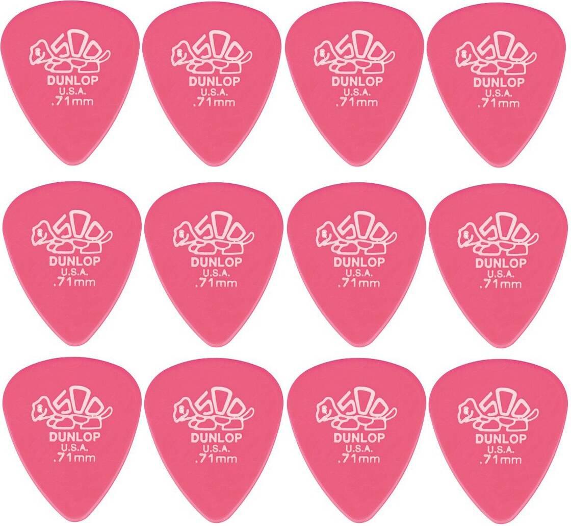 Dunlop Delrin 500 .71mm Guitar Picks (PINK) - 12 Pack 2