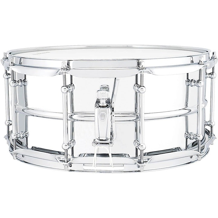 Ludwig LU6514SL Supralite Steel Snare Drum - 6.5\" x 14\" 2