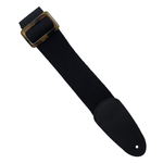 Henry Heller 2\" Wide Cotton Strap With Tortoise Color Slider - Black