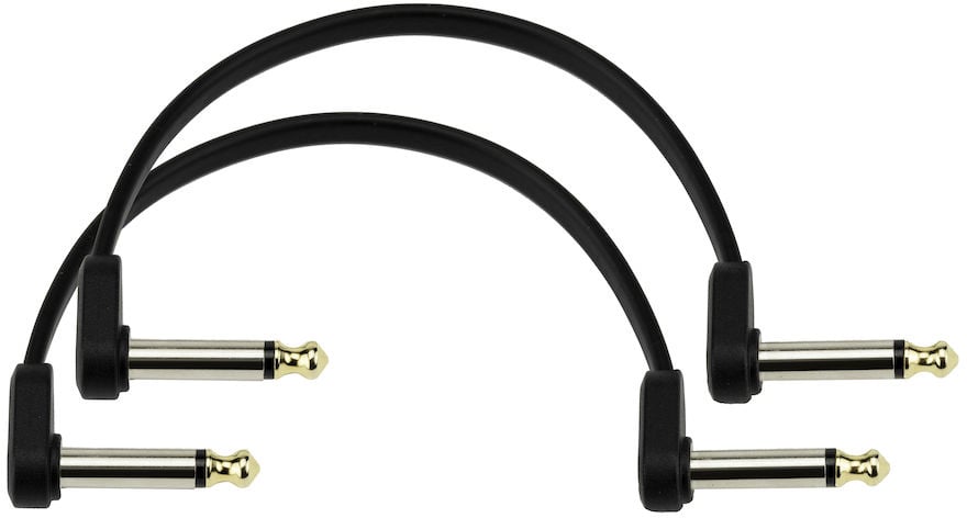D'Addario 6\" Offset Right Angle Flat Patch Cable (twin pack)