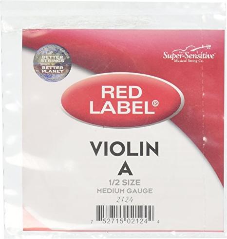 Super Sensitive Red Label Violin E String  1/2
