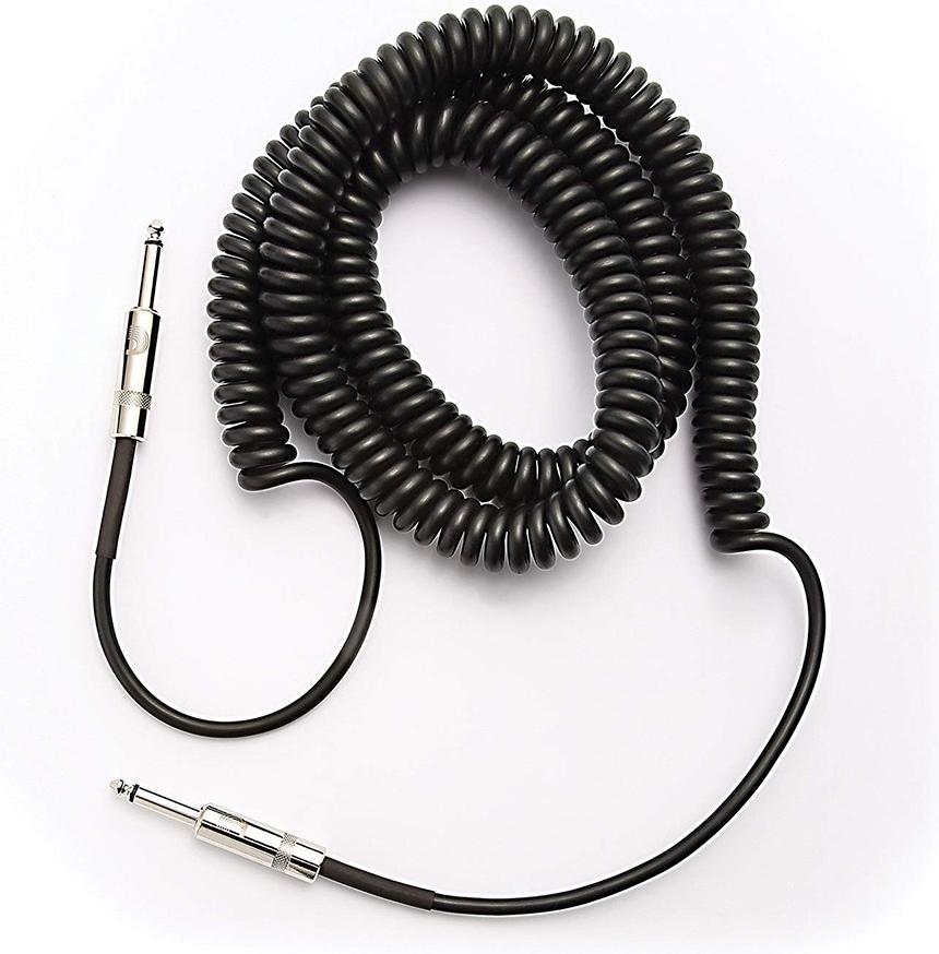 D'Addario PW-CDG-30BK 30' Coiled Cable Black 2