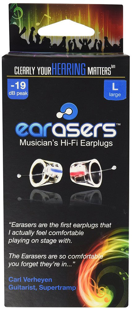 EARasers Musicians Ear Plugs Large