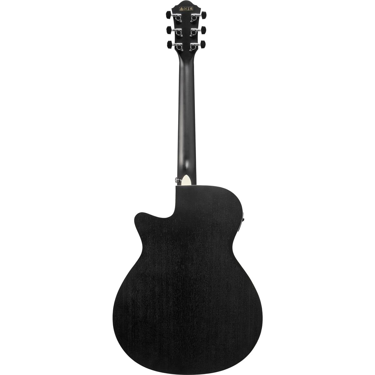 Ibanez AEG7MHWK Acoustic-Electric Guitar Weathered Black Open Pore 10