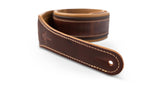 Taylor Ascension 3\" Cordovan Leather Guitar Strap - Black/Butterscotch 5