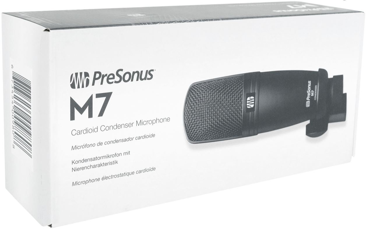 PreSonus M7 Cardioid Electret Condenser Microphone with Stand Mount, Cable and Case 2