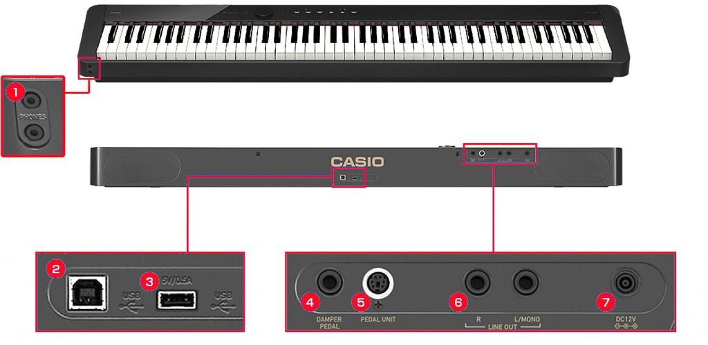 Casio Privia PX-S1100 Digital Piano - Black 2