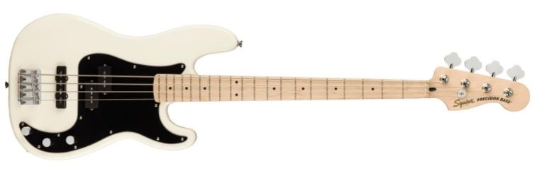 Squier Affinity PBASS PJ Bass Guitar Maple Neck Olympic White No Case 2