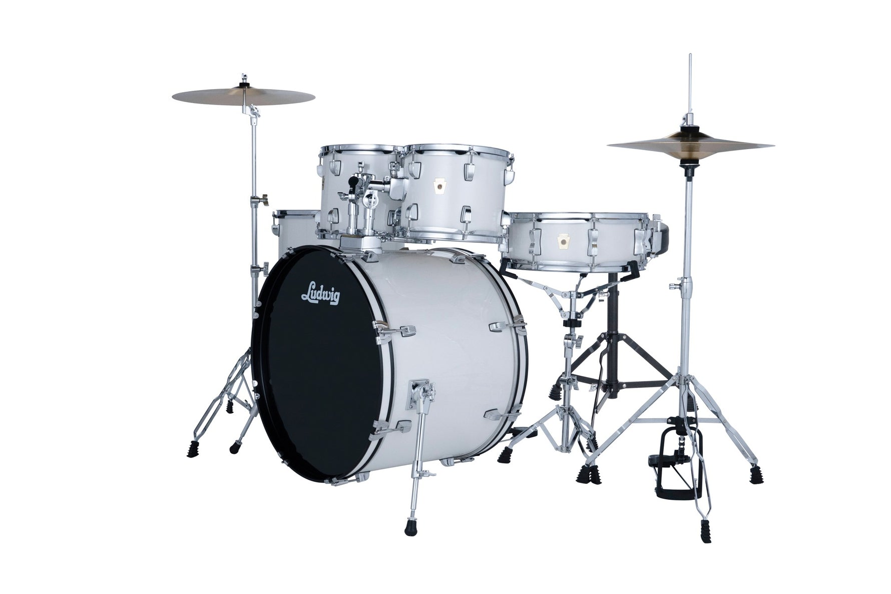 Ludwig Accent Fuse 5 Piece Drum Set - Snow Dust 3