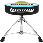 Ludwig Atlas Classic Saddle Drum Throne - Olive/Blue 2