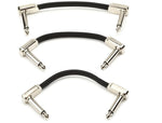 Ernie Ball Ernie Ball 3\" Flat Ribbon Patch Cable 3-Pack - (Black) 2
