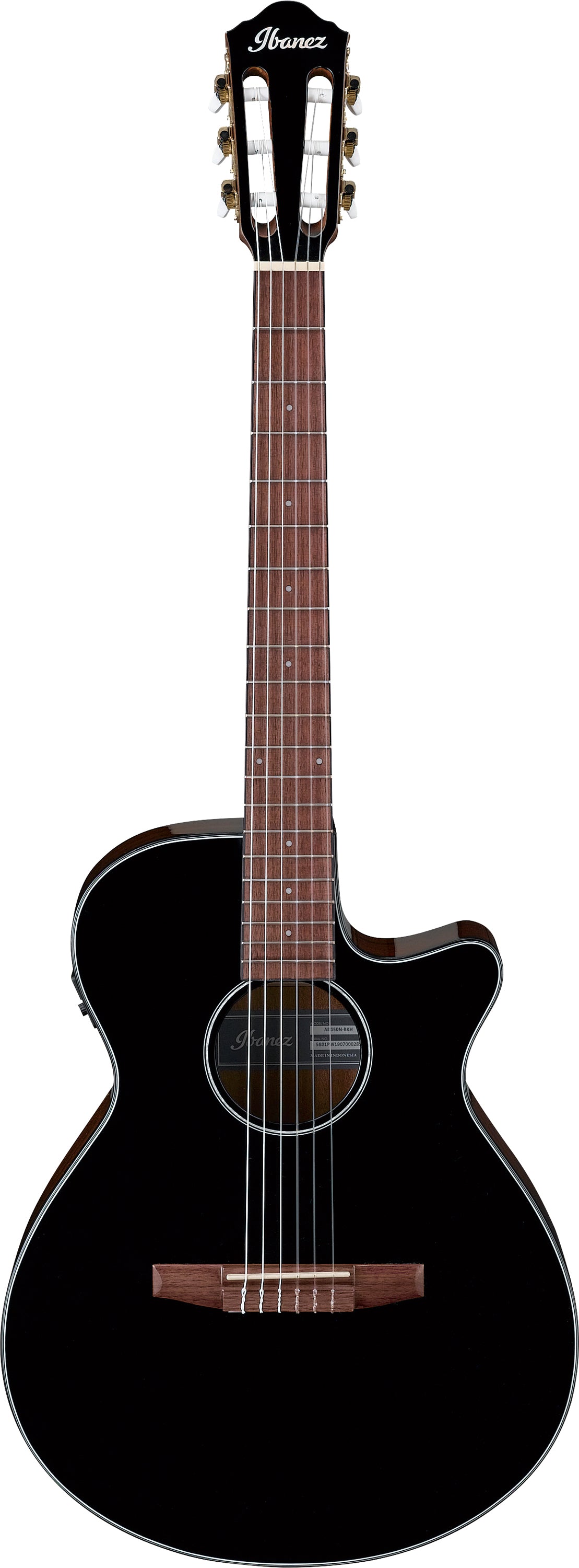 Ibanez AEG50NBKH Acoustic-Electric Nylon-String Guitar (Black) 2