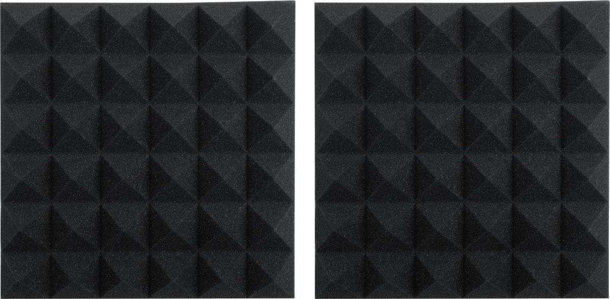 Gator Acoustic Foam Pyramid Panels 2\" 12x12 Charcoal 8-pack (GFW-ACPNL1212PCHA-8PK) 2