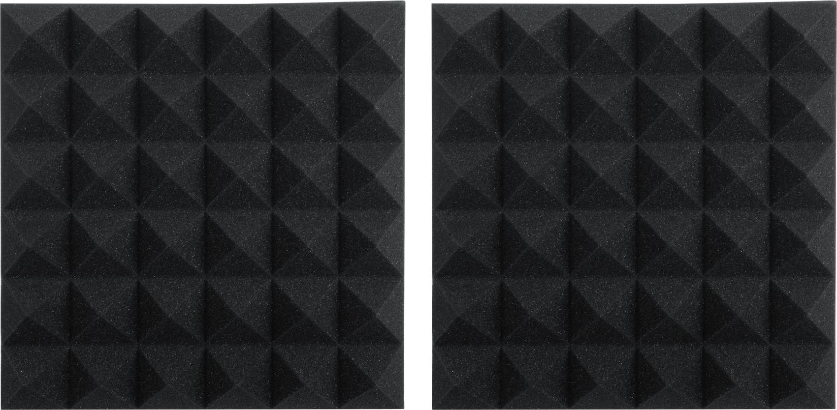 Gator Acoustic Foam Pyramid Panels 2\" 12x12 Charcoal 8-pack (GFW-ACPNL1212PCHA-8PK) 2