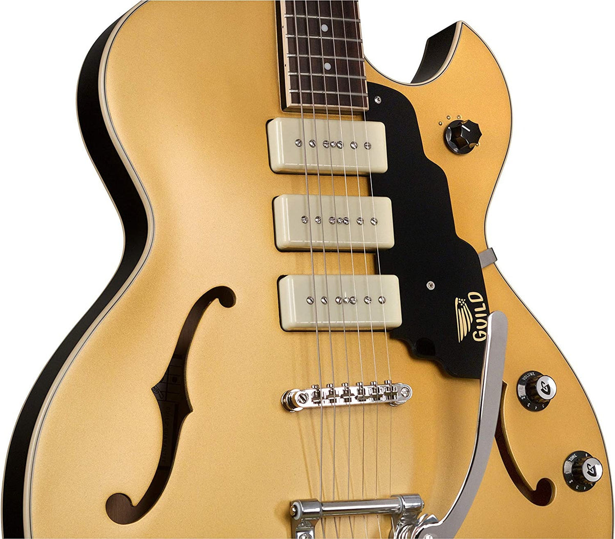 Guild Starfire I Jet 90 with Vibrato - Satin Gold 3