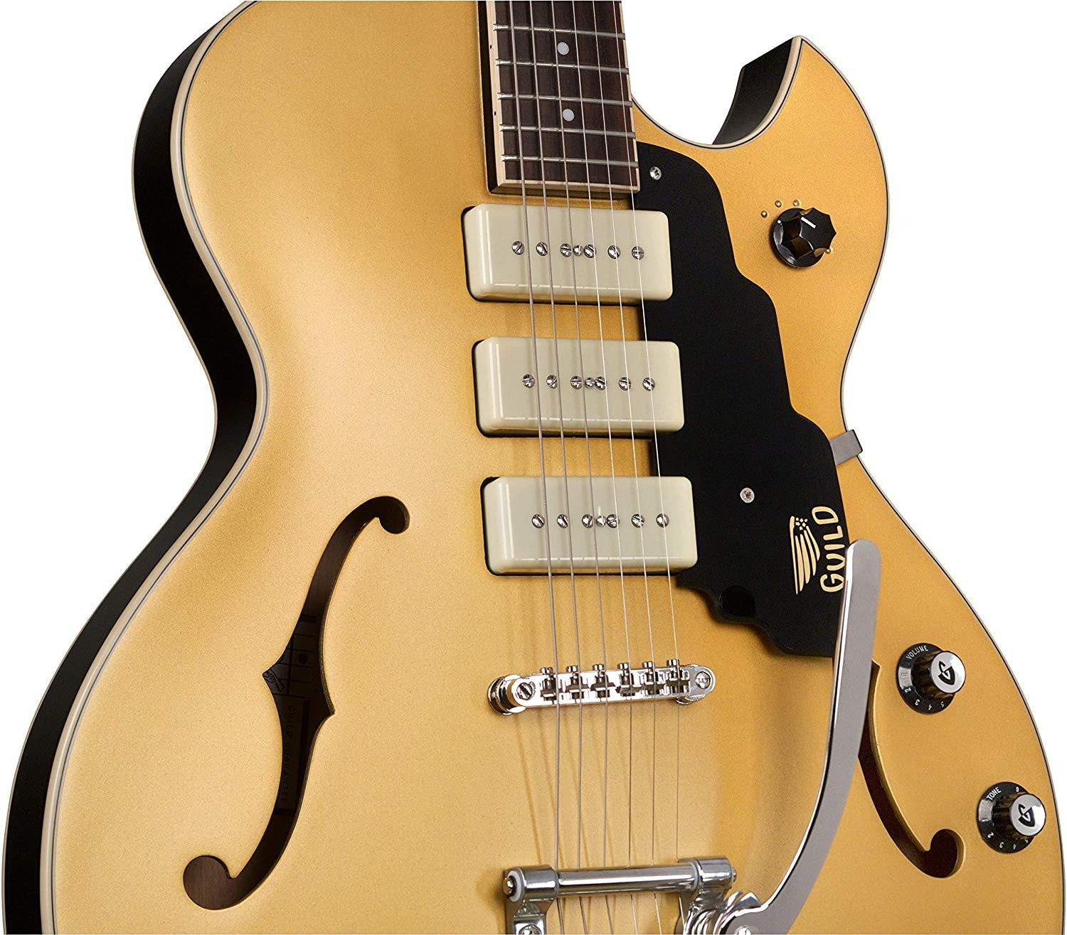 Guild Starfire I Jet 90 with Vibrato - Satin Gold 3