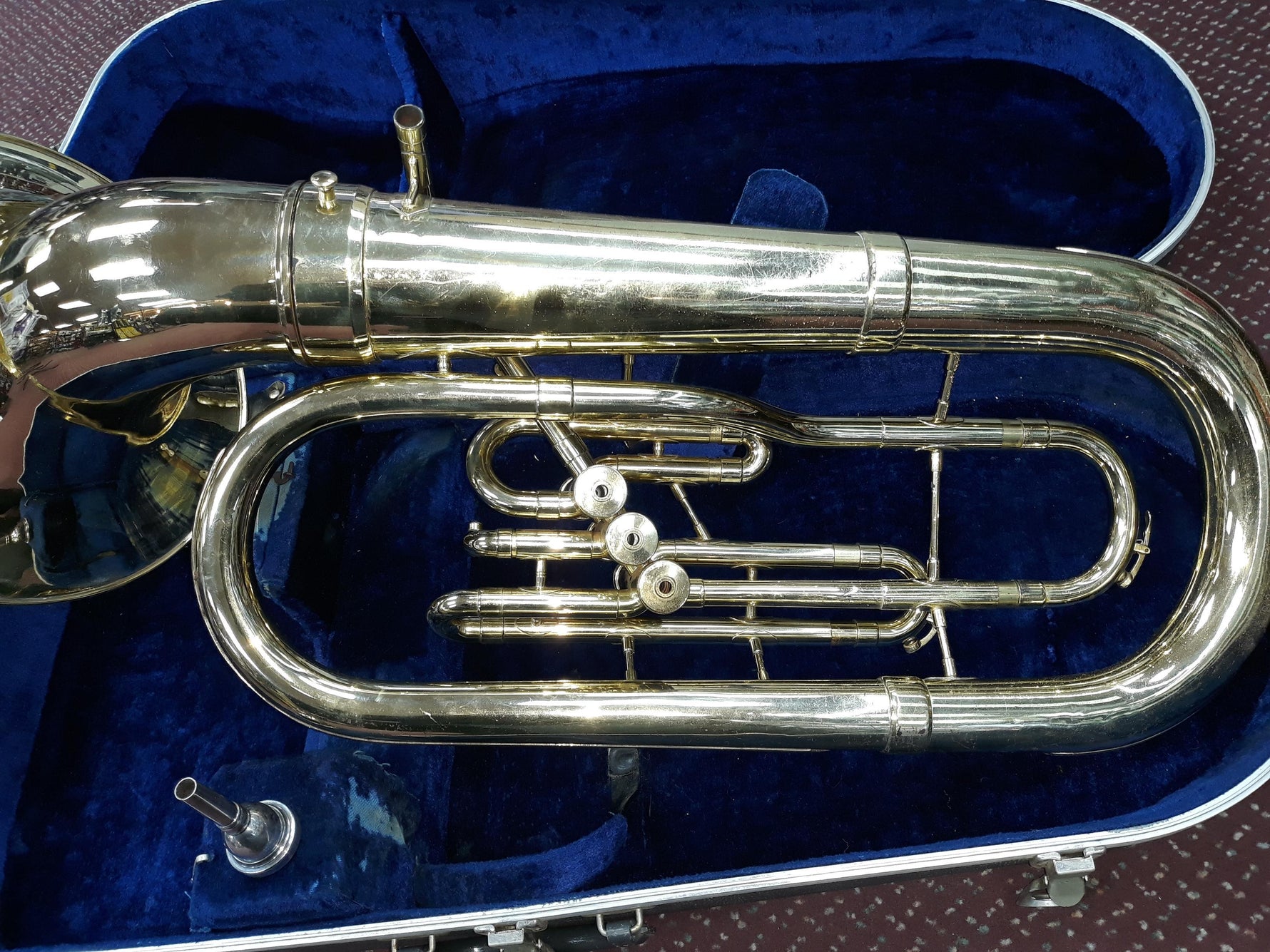 Used F.A. Reynolds 3-Valve Brass Baritone Horn - Brass Body With Nickel-Silver Trim 6