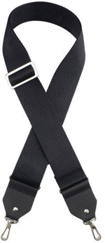 Henry Heller 2\" Thick Pro Grade Banjo Strap - Black With Metal Clasps