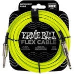 Ernie Ball 20' Flex Instrument Cable Straight/Straight - Green