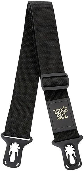 Ernie Ball P04056 2\" Polypro Polylock Guitar/Bass Strap - Black