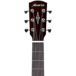 Alvarez MD66ce Masterworks Acoustic Electric Guitar - Shadowburst, headstock front view