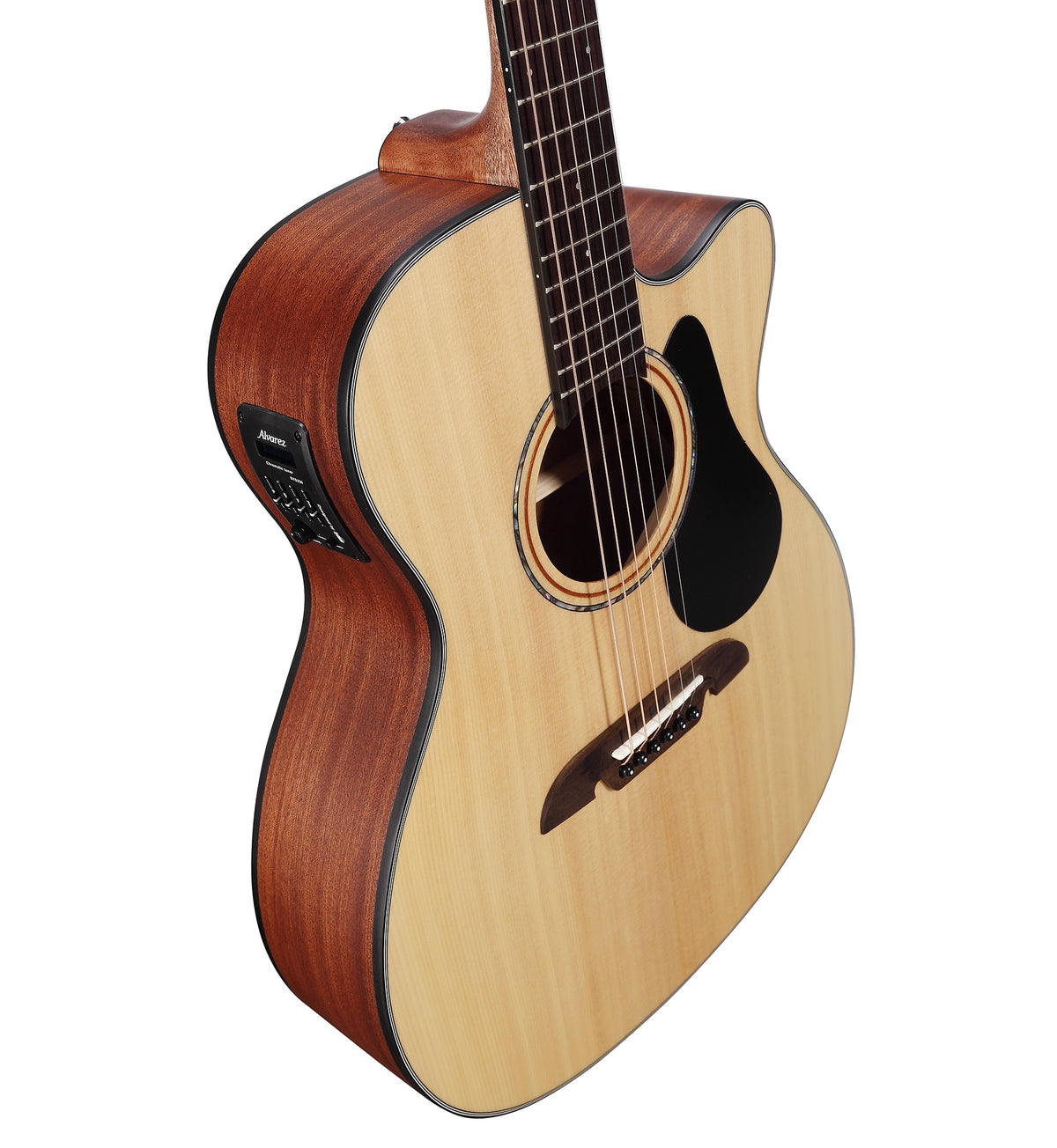 Alvarez AF30CE Artist Series OM/Folk Acoustic-Electric Guitar (Natural) 5