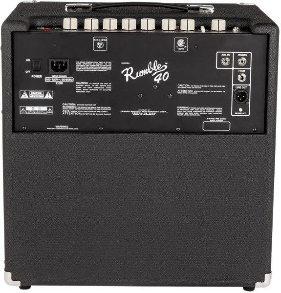 Fender Rumble 40 V3 Bass Combo Amplifier 2