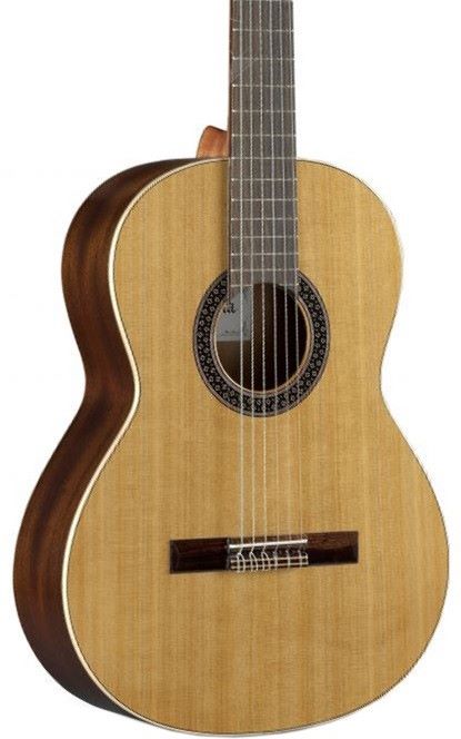 Alhambra 1C HT Nylon String Classical Guitar in Natural, three-quarter front view