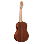 Alhambra 1C HT Nylon String Classical Guitar back view, Natural finish