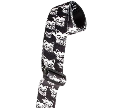 Henry Heller 2\" Artist Series Sublimation Guitar Strap - Good Luck Cat 2
