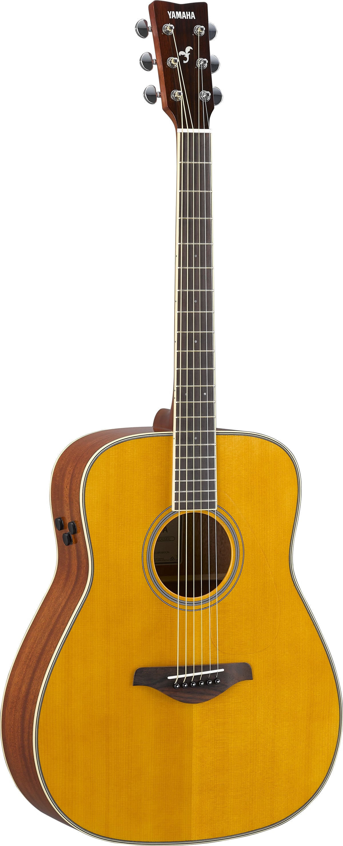 Yamaha FG-TA TransAcoustic Dreadnought Acoustic-Electric Guitar - Vintage Tint 2