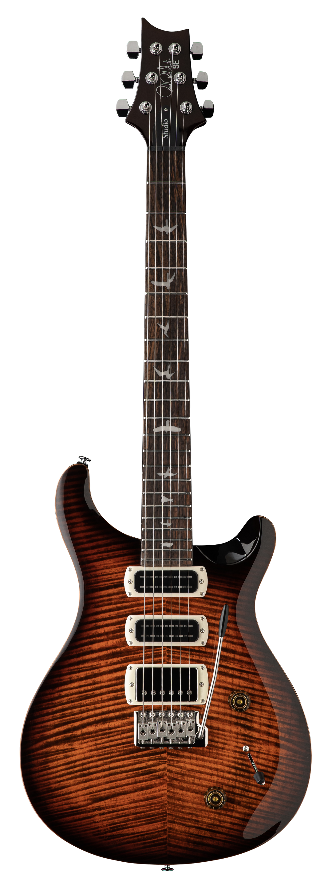 PRS SE Studio Electric Guitar - Orange Tiger Smokeburst 7