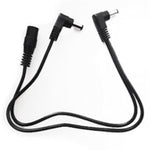 Truetone MC2 Angled to Straight 2-Plug Daisy Chain Power Extension Cable - 24\" 2