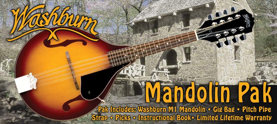 Washburn M1K-A-U Mandolin Pack (Tobacco Sunburst) 4