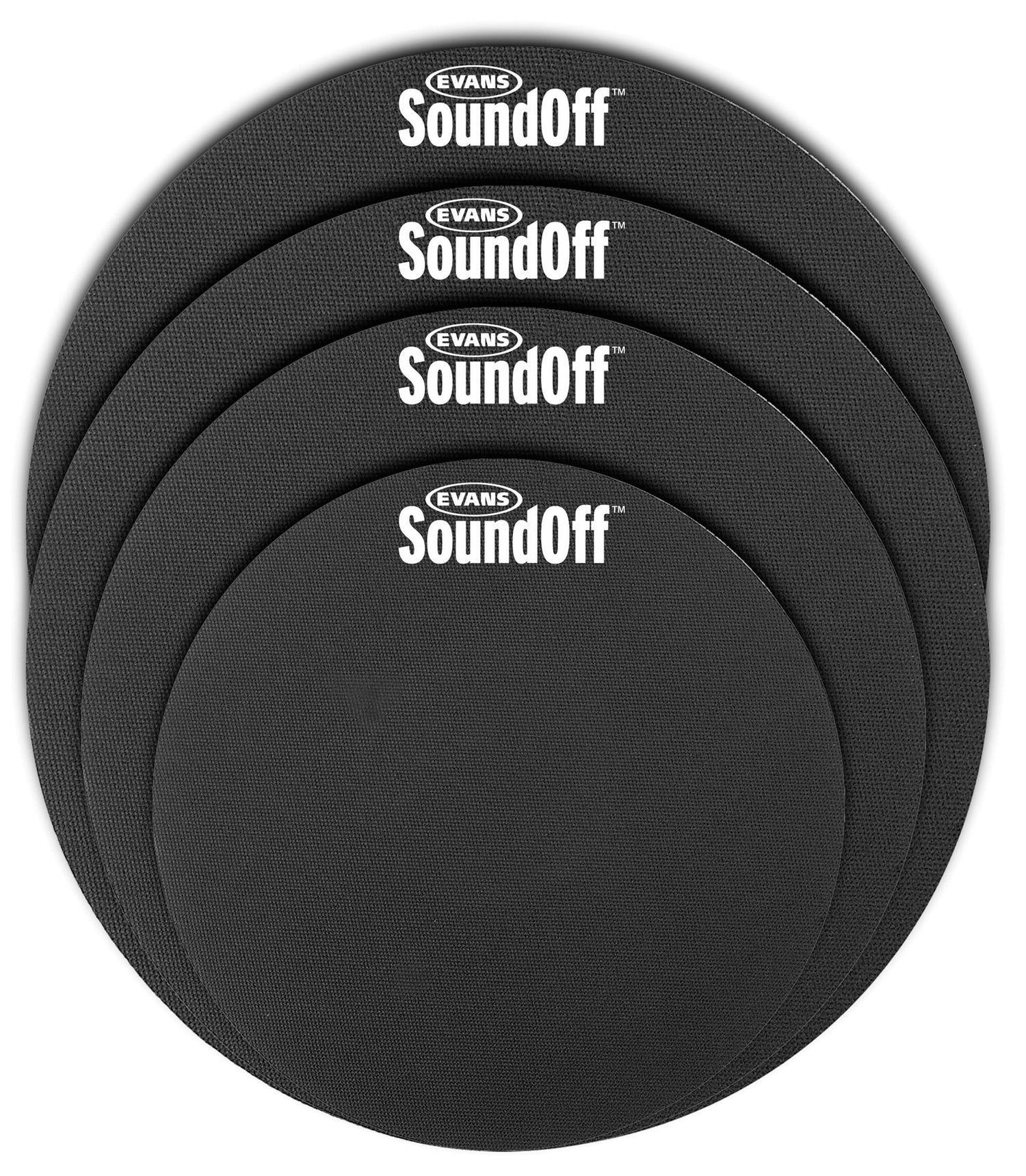Evans SoundOff 4-Piece Drum Mute Pack - Includes 12\", 13\", 14\" & 16\" Mutes