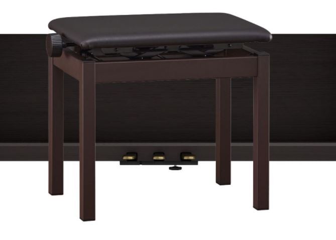 Roland RP-701-DR Digital Console Piano Dark Rosewood, detail view of adjustable bench seat