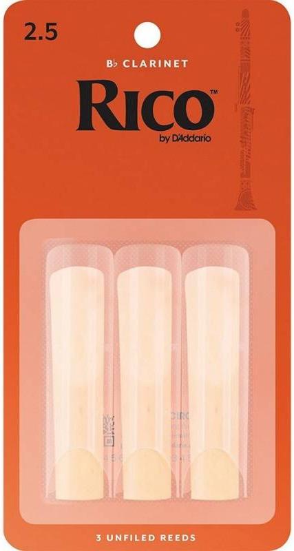 Rico RCA0325 2.5 Clarinet Reeds 3-Pack