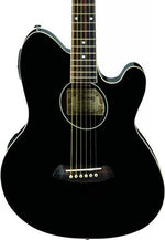 Ibanez TCY10EBK Talman Acoustic-Electric Cutaway Black, three-quarter front view