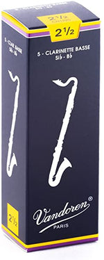 Vandoren CR1225 2.5 Bass Clarinet Reeds (5 box)