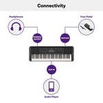 Yamaha PSRE283 61-Key Portable Keyboard - With AC Adapter 7