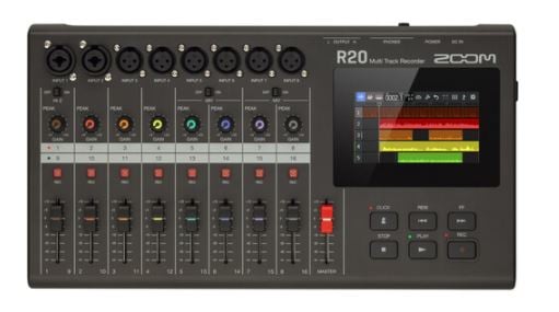 Zoom R20 Multitrack Recorder 16-track With Touchscreen Editing