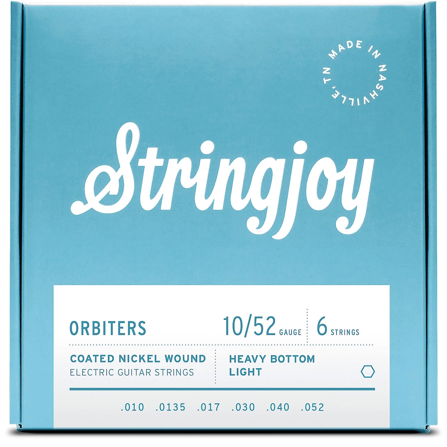 Stringjoy Orbiters (10-52) Coated Nickel Wound Electric Guitar Strings - Heavy Bottom Light