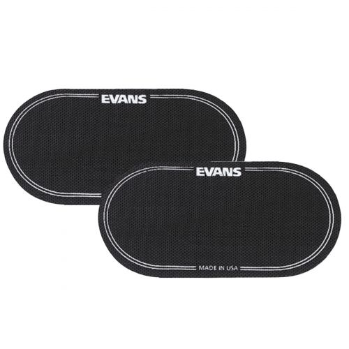 Evans EQPB2 Black Nylon EQ Double Pedal Bass Drum Patch (2 Count)